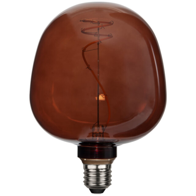 Star Trading LED-lampa E27 G125 Decoled Brun