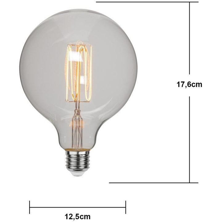 LED-lampa E27 G125 Decoled Grace Clear Star Trading – bild 3