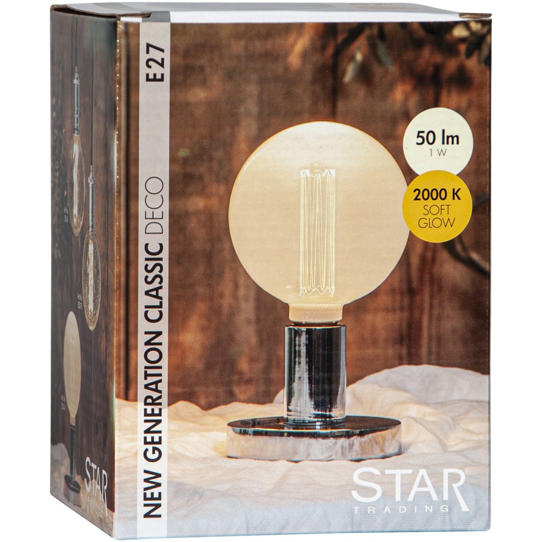 LED-lampa E27 G125 Decoled New Generation Classic Vit Star Trading – bild 20