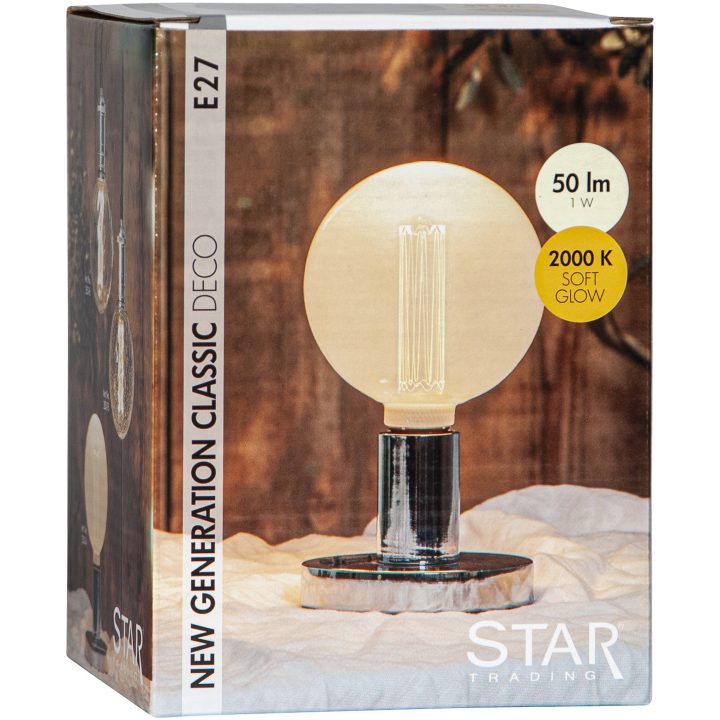 LED-lampa E27 G125 Decoled New Generation Classic Vit Star Trading – bild 20