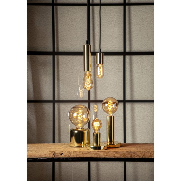 LED-lampa E27 G125 Decoled Spiral Amber STAR TRADING – bild 7
