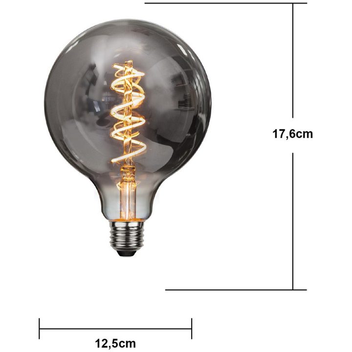 LED-lampa E27 G125 Decoled Spiral Smoke STAR TRADING – bild 4