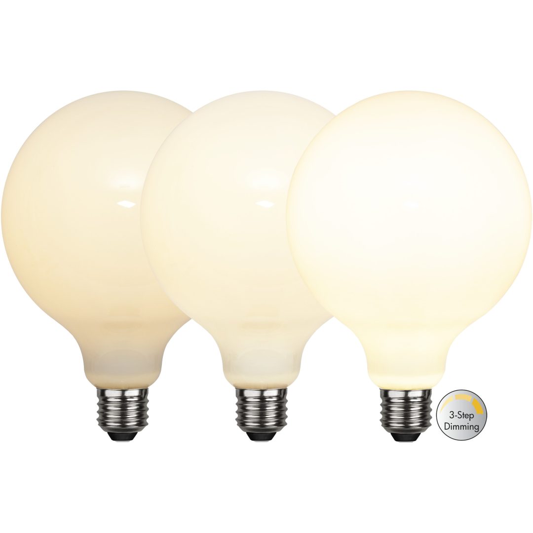 LED-lampa E27 G125 Opaque Filament RA90 3-step Opal Star Trading