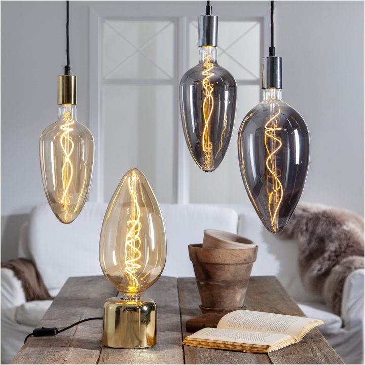 LED-lampa E27 G200 Industrial Vintage Amber Star Trading – bild 3