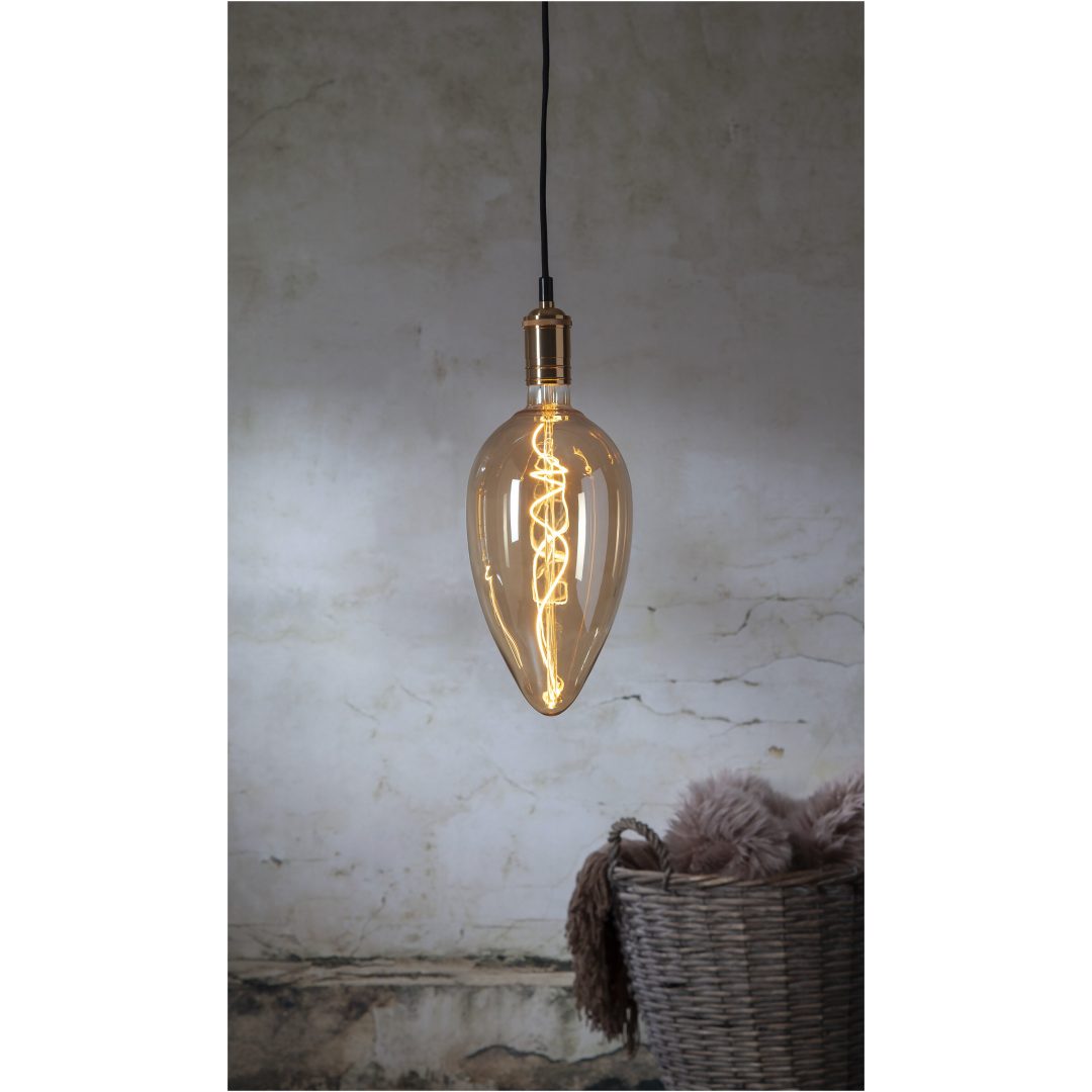 LED-lampa E27 G200 Industrial Vintage Amber Star Trading