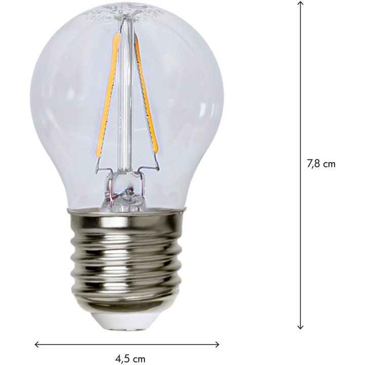 LED-lampa E27 G45 Clear Transparent Star Trading – bild 4