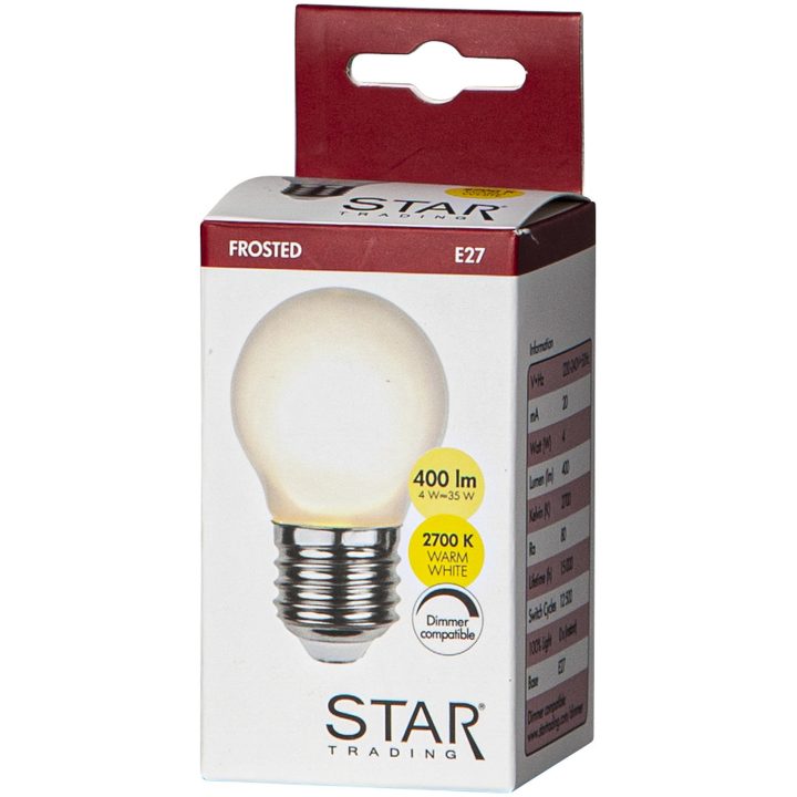 LED-lampa E27 G45 Frosted Frostad Star Trading – bild 8