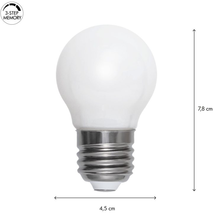LED-lampa E27 G45 Opaque Filament RA90 3-step memory Star Trading – bild 7
