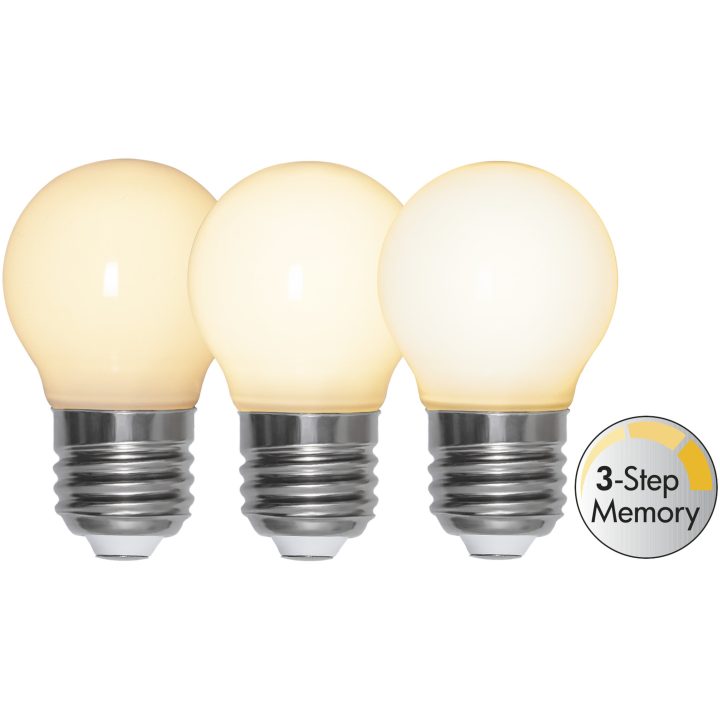 LED-lampa E27 G45 Opaque Filament RA90 3-step memory Star Trading – bild 6
