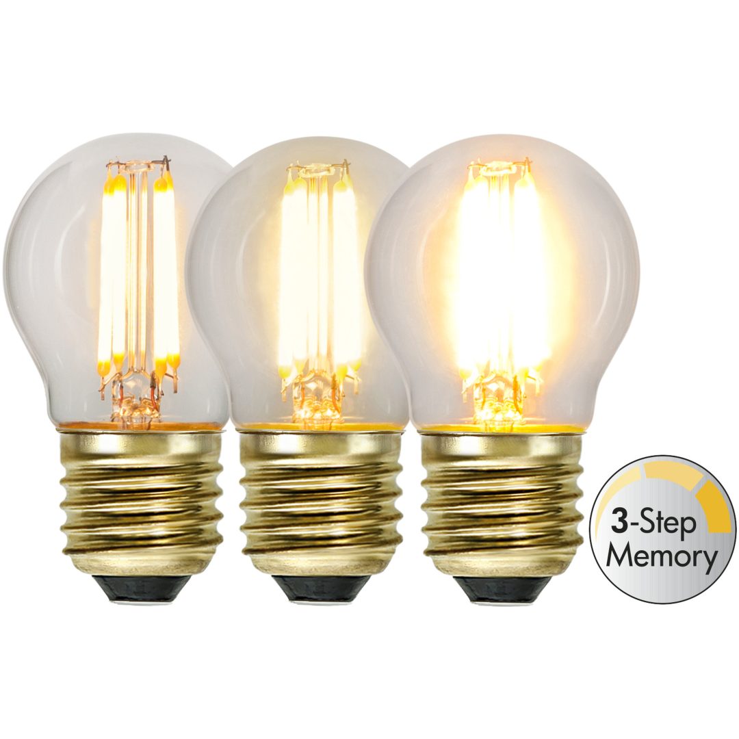 LED-lampa E27 G45 Soft Glow 3-step memory Star Trading – bild 6