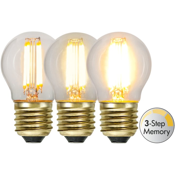 LED-lampa E27 G45 Soft Glow 3-step memory Star Trading – bild 6