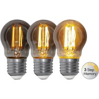 LED-lampa E27 G45 Soft Glow Smoke 3-step memory STAR TRADING