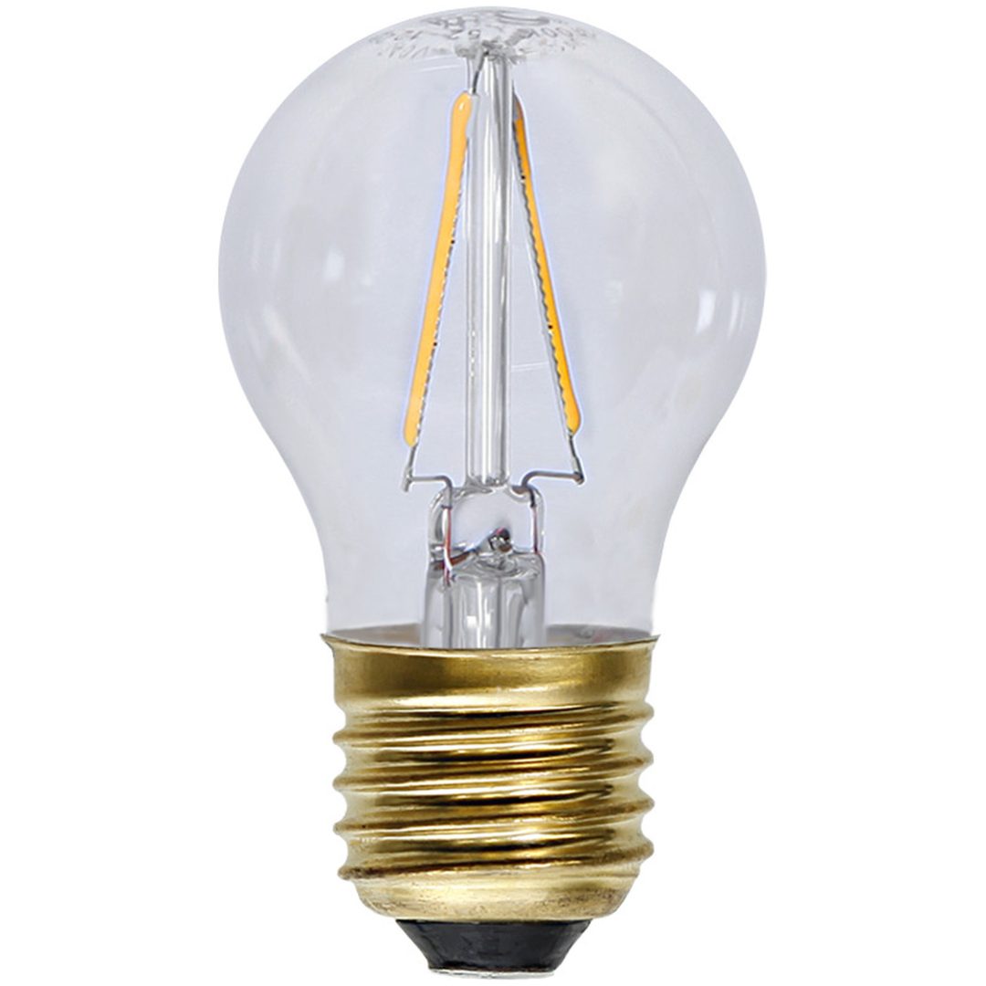 LED-lampa E27 G45 Soft Glow Transparent Star Trading – bild 6