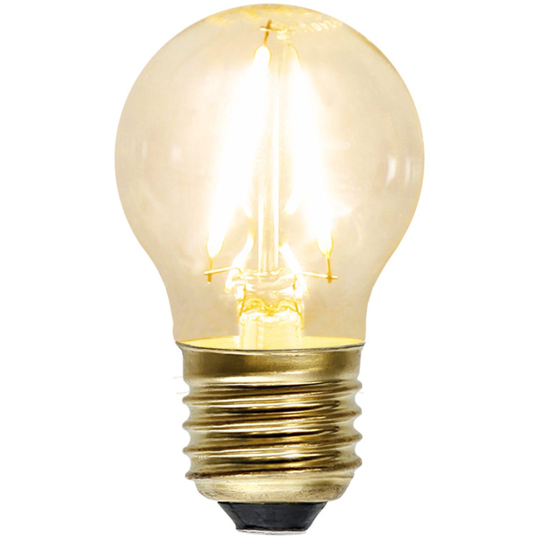 LED-lampa E27 G45 Soft Glow Transparent Star Trading