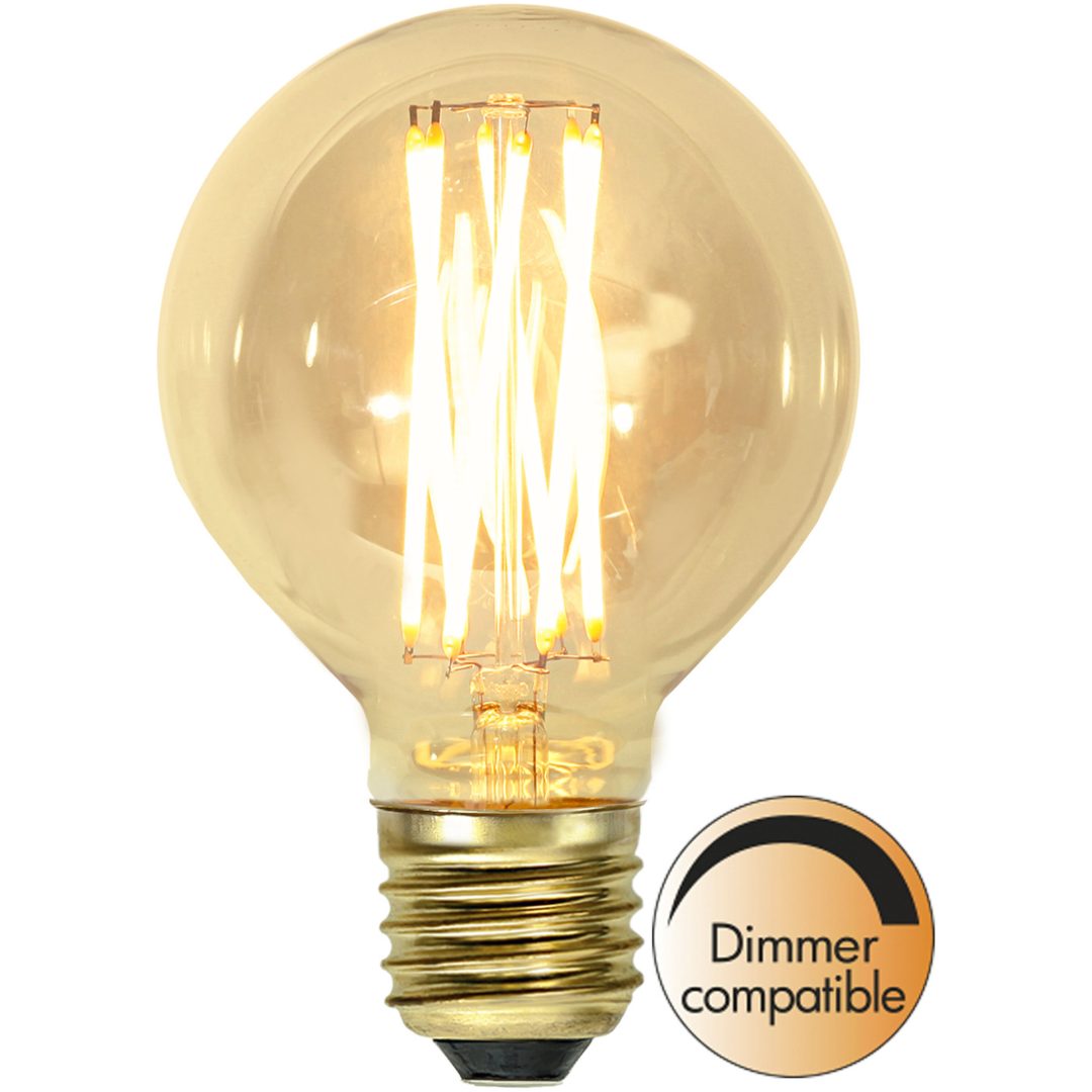LED-lampa E27 G80 Vintage Gold Amber Star Trading