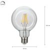 LED-lampa E27 G95 Clear Star Trading – miniatyr 3
