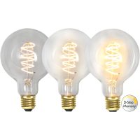 LED-lampa E27 G95 Decoled Spiral Clear 3-step memory Star Trading