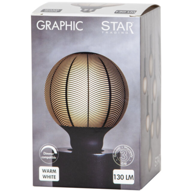 Star Trading LED-lampa E27 G95 Graphic