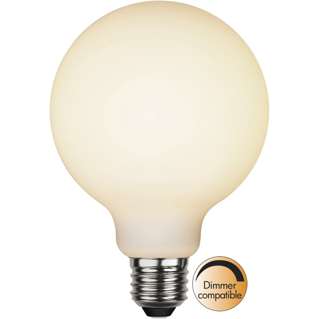 LED-lampa E27 G95 Opaque Double Coating Vit Star Trading