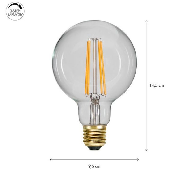 LED-lampa E27 G95 Soft Glow 3-step memory STAR TRADING – bild 7