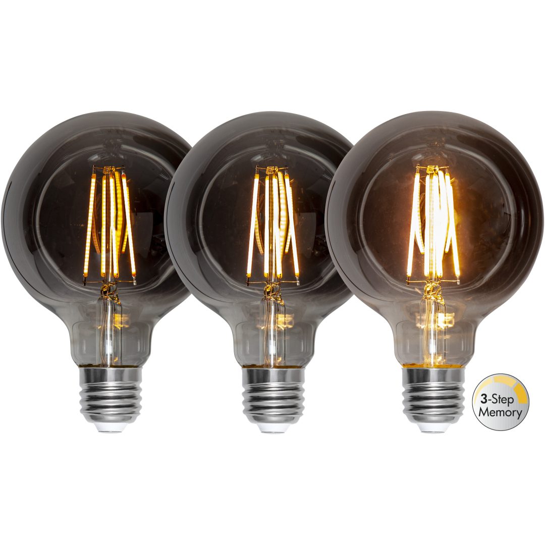 LED-lampa E27 G95 Soft Glow Smoke 3-step memory STAR TRADING