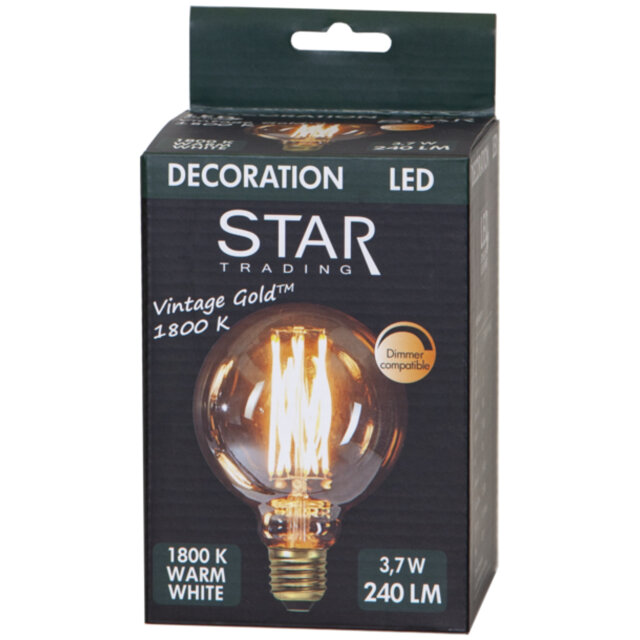 Star Trading LED-lampa E27 G95 Vintage Gold Amber