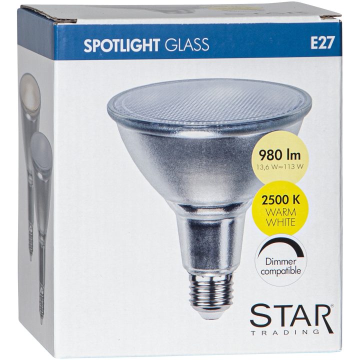 LED-lampa E27 PAR38 Spotlight Glass Star Trading – bild 9