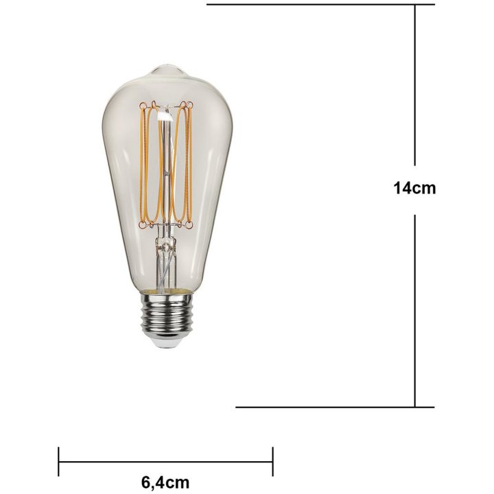 LED-lampa E27 ST64 Decoled Grace Clear Star Trading – bild 2