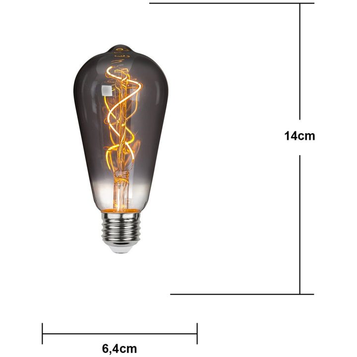 LED-lampa E27 ST64 Decoled Grace Smoke Star Trading – bild 3