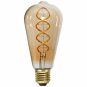 Star Trading LED-lampa E27 ST64 Decoled Spiral Amber