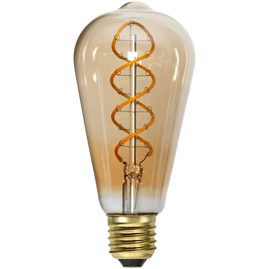 LED-lampa E27 ST64 Decoled Spiral Amber Star Trading – bild 7