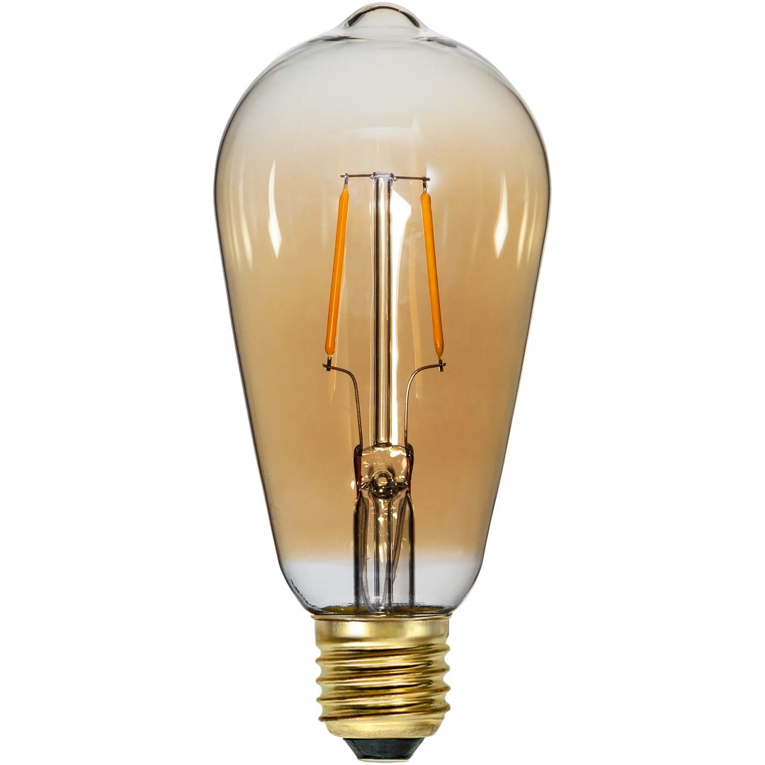 LED-lampa E27 ST64 Plain Amber Star Trading – bild 3