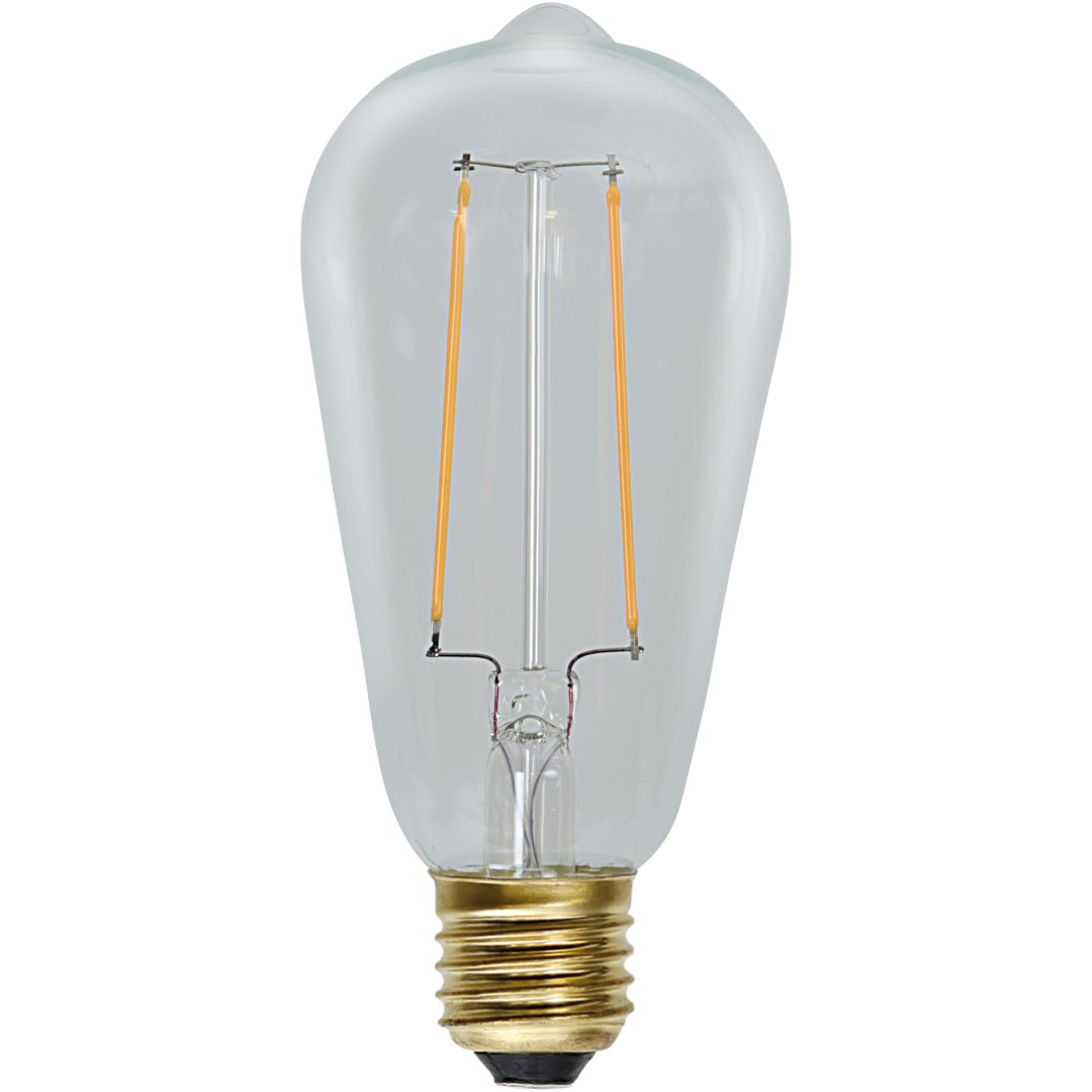 LED-lampa E27 ST64 Soft Glow Transparent Star Trading – bild 2