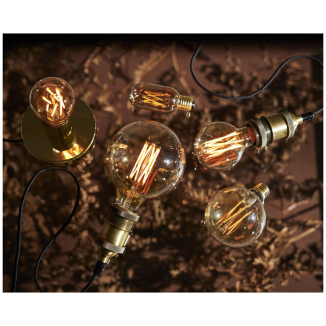 Star Trading LED-lampa E27 ST64 Vintage Gold Amber