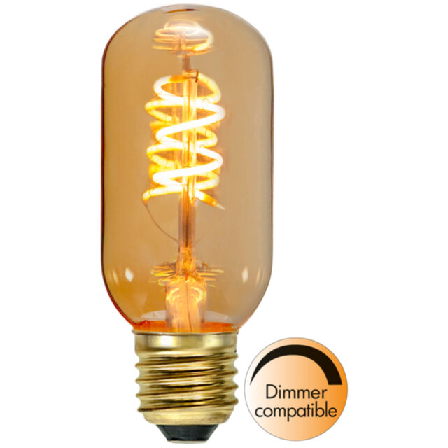 Star Trading LED-lampa E27 T45 Decoled Spiral Amber