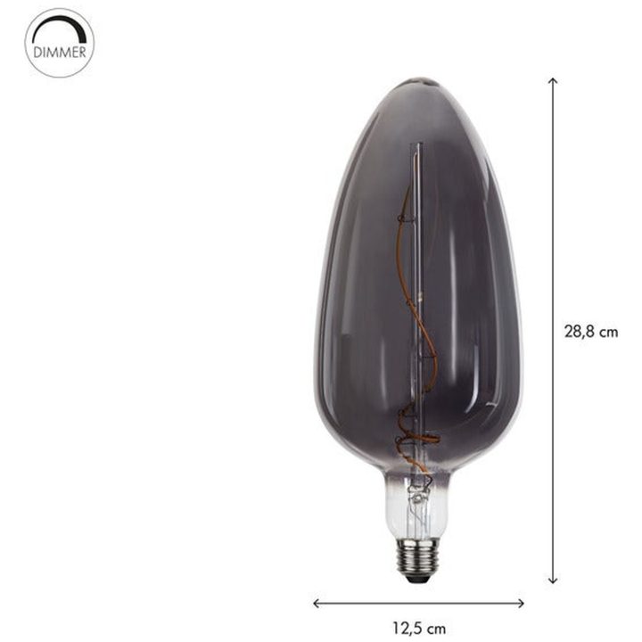 LED-lampa Industrial Vintage E27 Svart Star Trading – bild 5