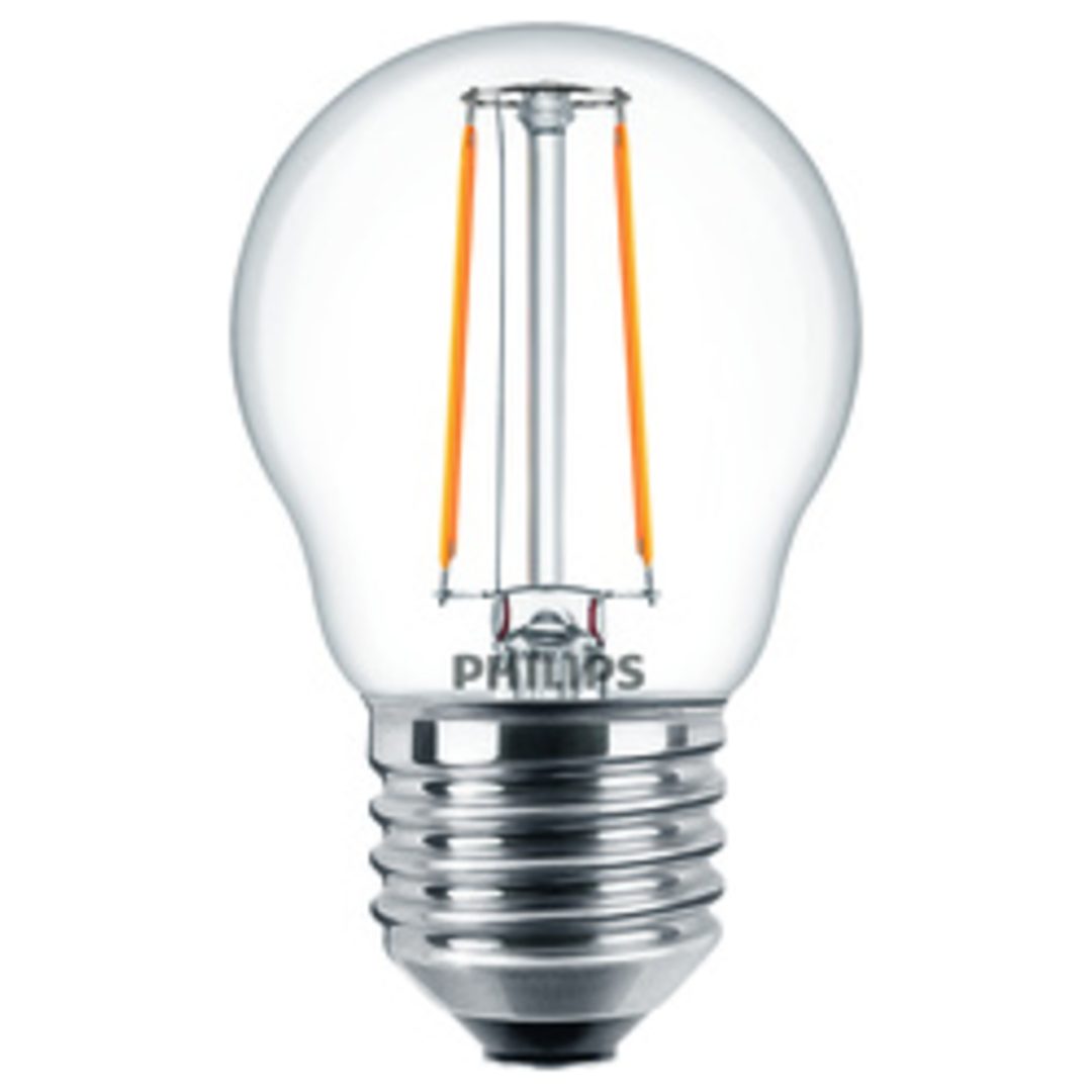 LED-lampa/Multi-LED LED Filam klot 2W E27 827 klar Philips