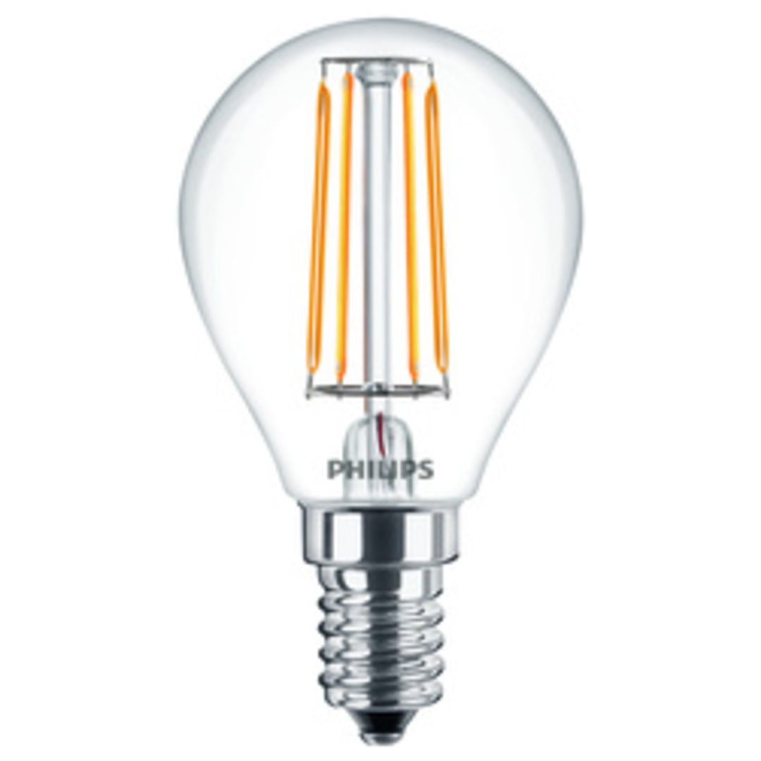 LED-lampa/Multi-LED LED Filam klot 4,3W E14 827 kl Philips