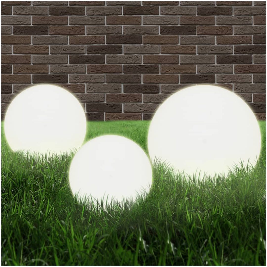 LED-lampor 6 st sfäriska 20/30/40 cm PMMA vidaXL – bild 2