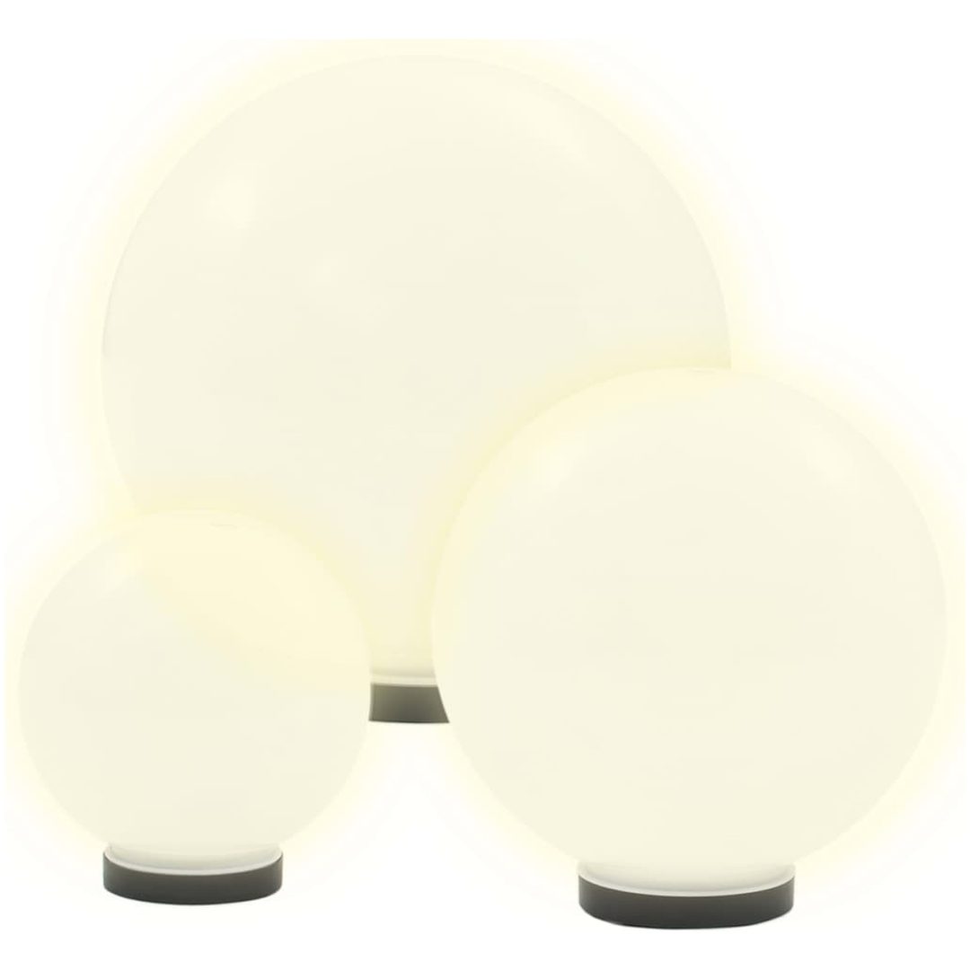 LED-lampor 6 st sfäriska 20/30/40 cm PMMA vidaXL – bild 4