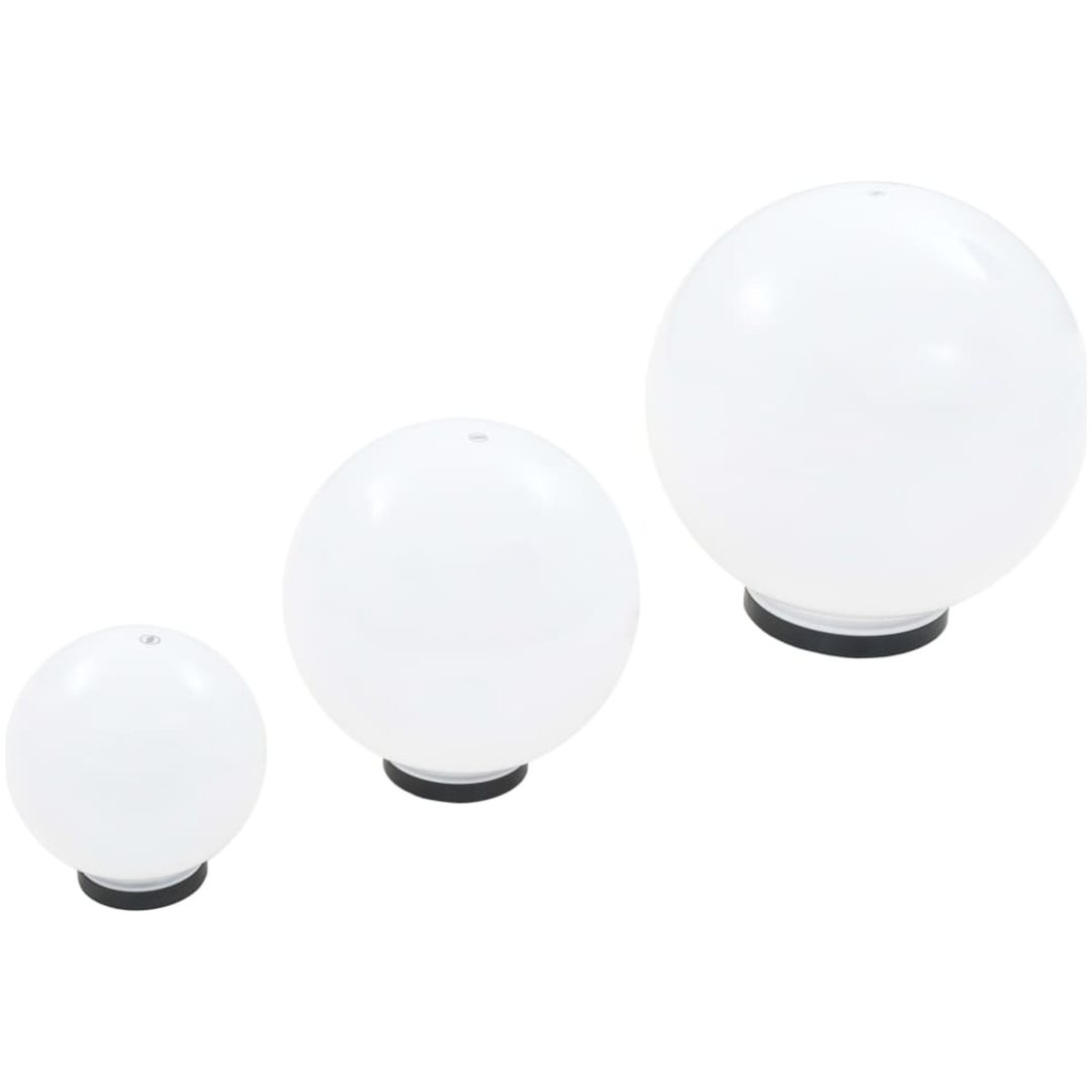 LED-lampor 6 st sfäriska 20/30/40 cm PMMA vidaXL – bild 6
