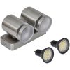 LED Vägglampa rostfritt stål nedbelysning konformad vidaXL – miniatyr 4