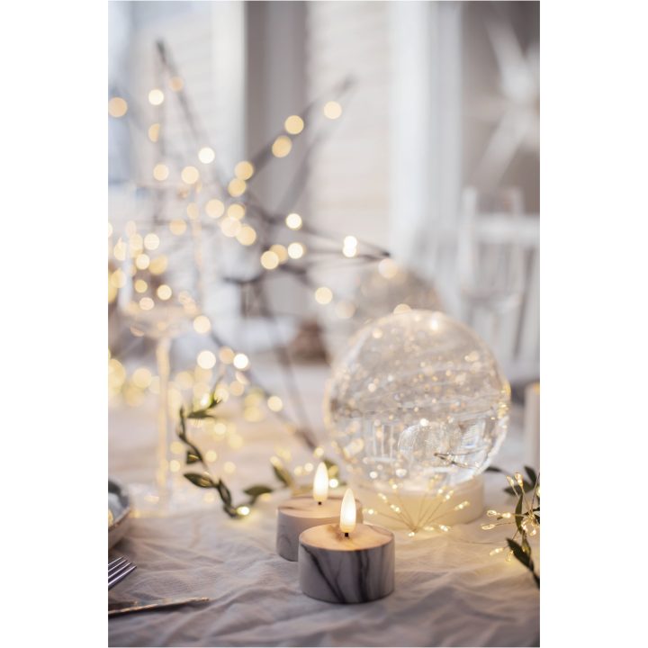 LED Värmeljus 2-pack Flamme Marble Grå Star Trading – bild 8