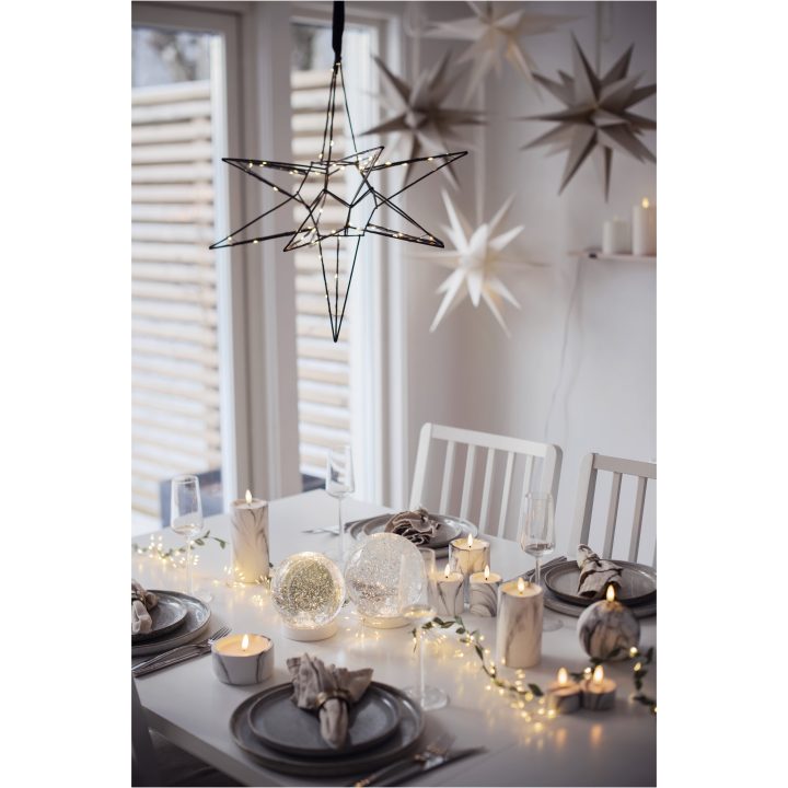 LED Värmeljus 2-pack Flamme Marble Grå Star Trading – bild 9