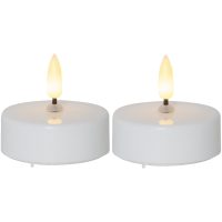LED Värmeljus 2-pack Flamme Vit Star Trading