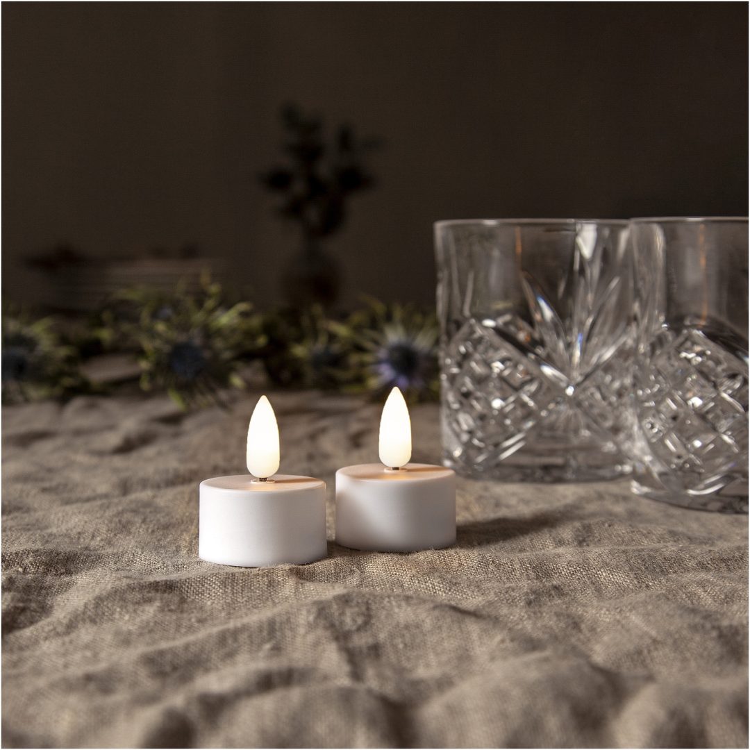 LED Värmeljus 2-pack Flamme Vit Star Trading – bild 5