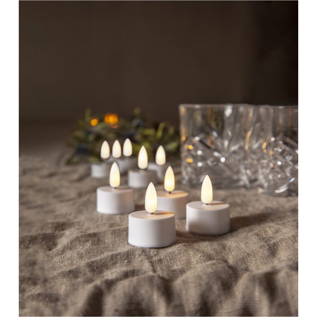 LED Värmeljus 2-pack Flamme Vit Star Trading – bild 2
