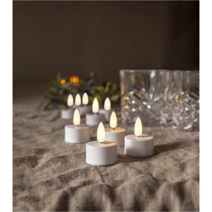 LED Värmeljus 2-pack Flamme Vit Star Trading – bild 2