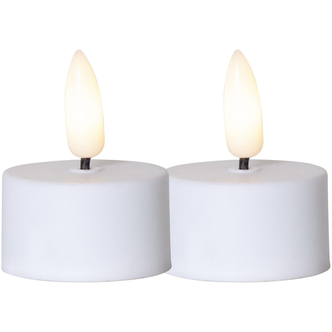 LED Värmeljus 2-pack Flamme Vit Star Trading – bild 6