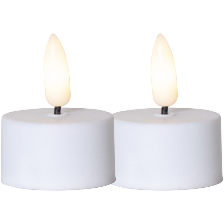 LED Värmeljus 2-pack Flamme Vit Star Trading – bild 6